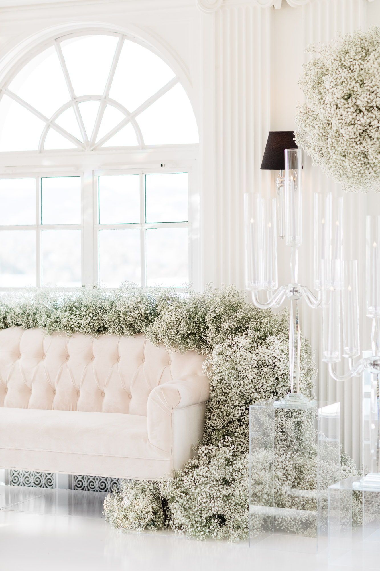 Polstersofa Creme Barock