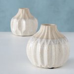 Steingut Vasen Boho 4er Set