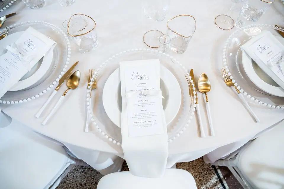 Besteck Gold/Weiß Matt 8 Teilig